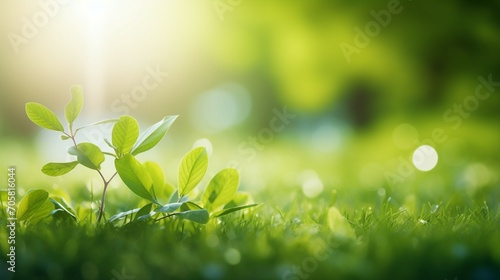 Enchanting Garden Bliss: Lush Green Leaves Basking in the Summer Sunlight, a Captivating Nature Scene Full of Freshness and Vibrancy © Sunanta