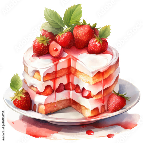 strawberry cheesecake with cream