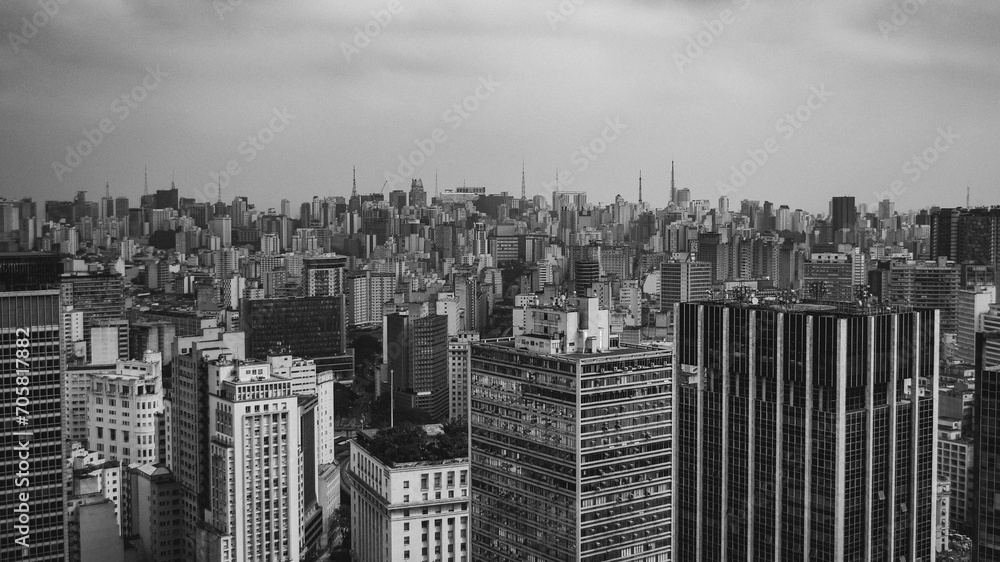 Stunning view of a breathtaking view of a Sao Paulo cityscape in Brasil