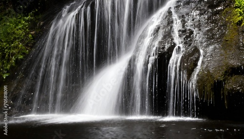 waterfall on the black background