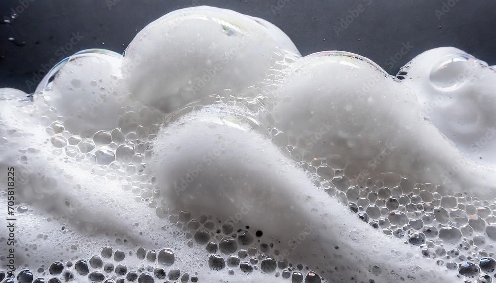 abstract background white soapy foam texture shampoo foam with bubbles