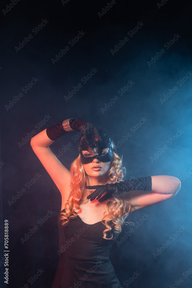 sexy portrait of a bunny girl. a girl with white hair wearing a black hare mask. sexy portrait of a bunny girl. a girl with white hair wearing a black hare mask.
