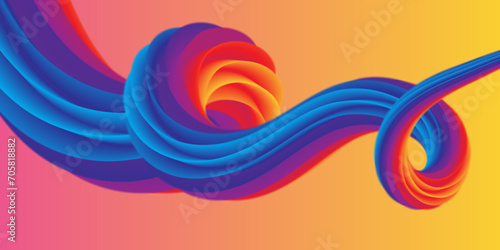 Abstract colorful vector background, color flow liquid wave for design photo