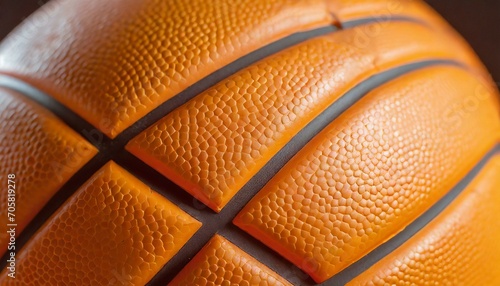 close up of a basketball