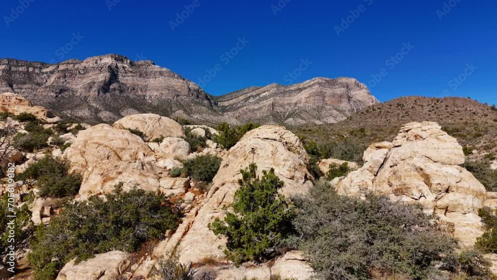 Amazing Red Rock Canyon in the Nevada Desert - aerial view - aerial photography Amazing Red Rock Canyon in the Nevada Desert - aerial view - aerial photography
