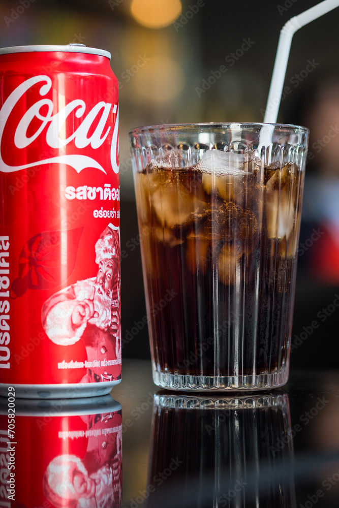 Bangkok Thailand January 9 2024 A Can Coca Cola And A Clear Glass   1000 F 705820029 1NrJ0I2fts3FA9KlUnyxbgTnpjeTB51C 