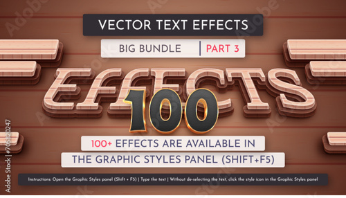 100 Editable Text Effects, Mega Bundle