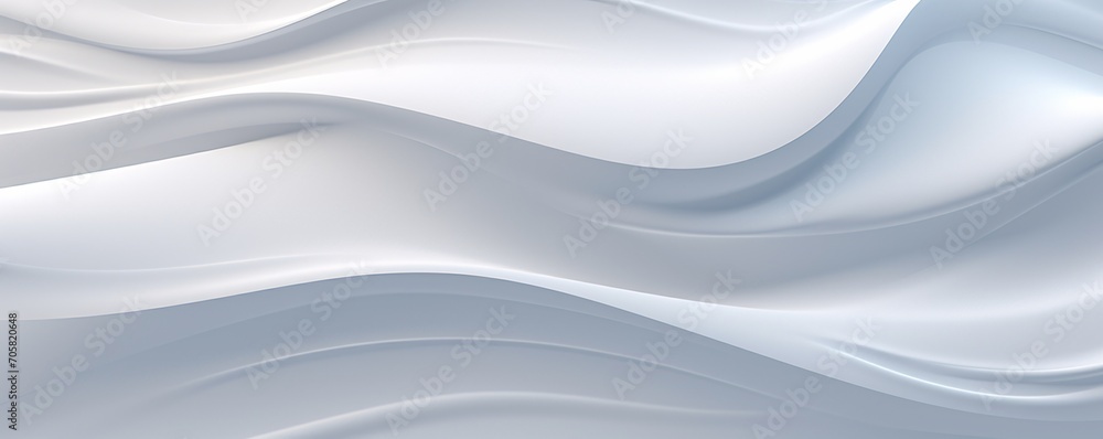 Soft, flowing waves of white fabric Generative AI Soft, flowing waves of white fabric Generative AI