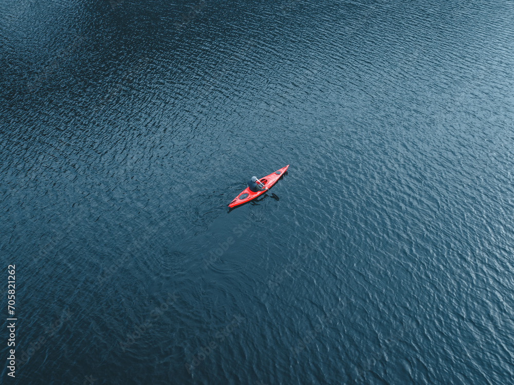 Fototapeta premium kayaking on the lake