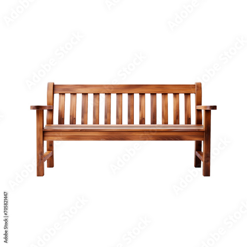 Wooden bench isolated on transparent, Generative AI  © aiartist