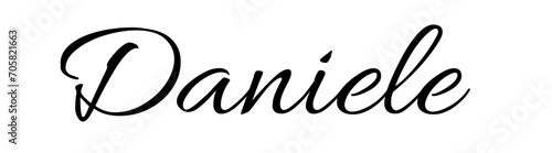 Daniele - black color - name - ideal for websites, emails, presentations, greetings, banners, cards, books, t-shirt, sweatshirt, prints, cricut, silhouette,	