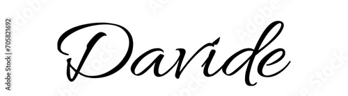 Davide - black color - name - ideal for websites, emails, presentations, greetings, banners, cards, books, t-shirt, sweatshirt, prints, cricut, silhouette,	
