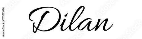 Dilan - black color - name - ideal for websites, emails, presentations, greetings, banners, cards, books, t-shirt, sweatshirt, prints, cricut, silhouette, 