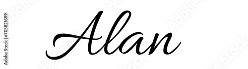 Alan - black color - name - ideal for websites, emails, presentations, greetings, banners, cards, books, t-shirt, sweatshirt, prints, cricut, silhouette,	