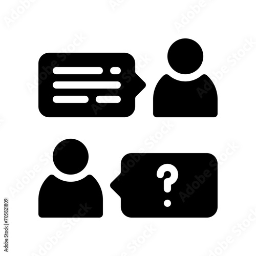 conversation glyph icon
