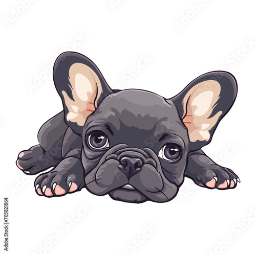 french bulldog puppy lying down