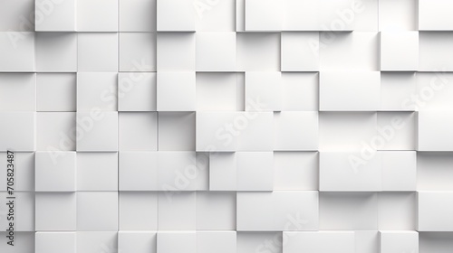 White Square Tiles Generative AI photo