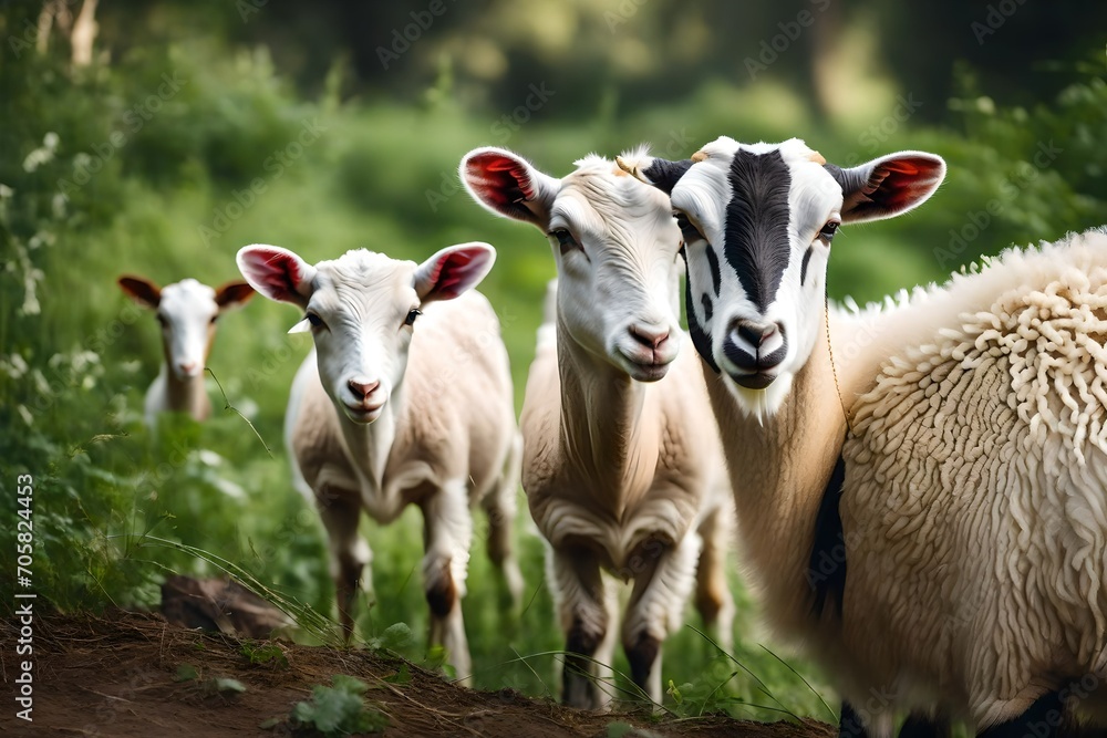 Fototapeta premium herd of sheep