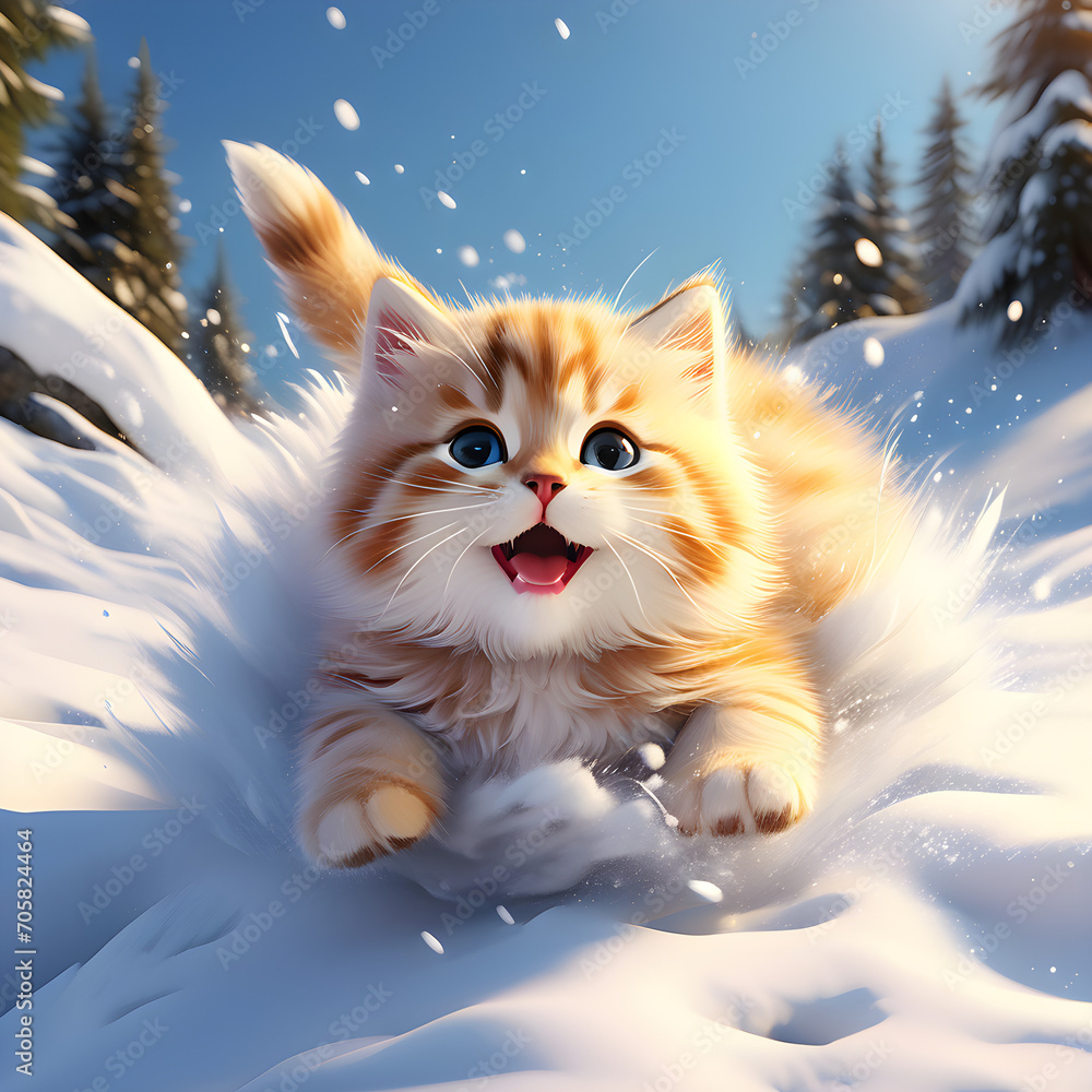 cat in winter