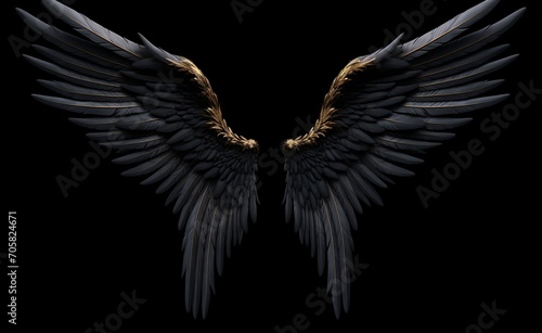 Golden Angel Wings Generative AI