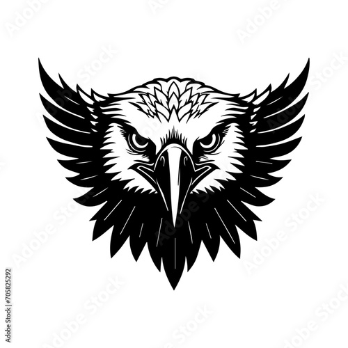 eagle head mascot logo drawing illustration design