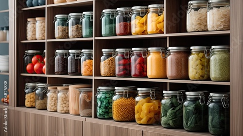 Wallpaper Mural Orginized pantry items Torontodigital.ca