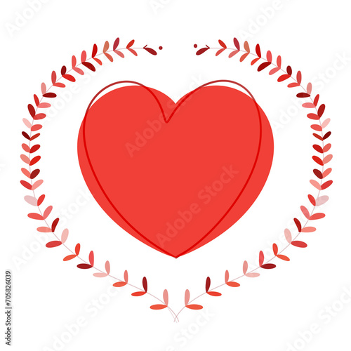 Valentine red heart 