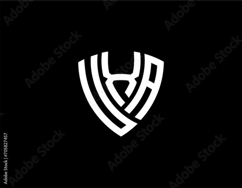 UXA creative letter shield logo design vector icon illustration photo