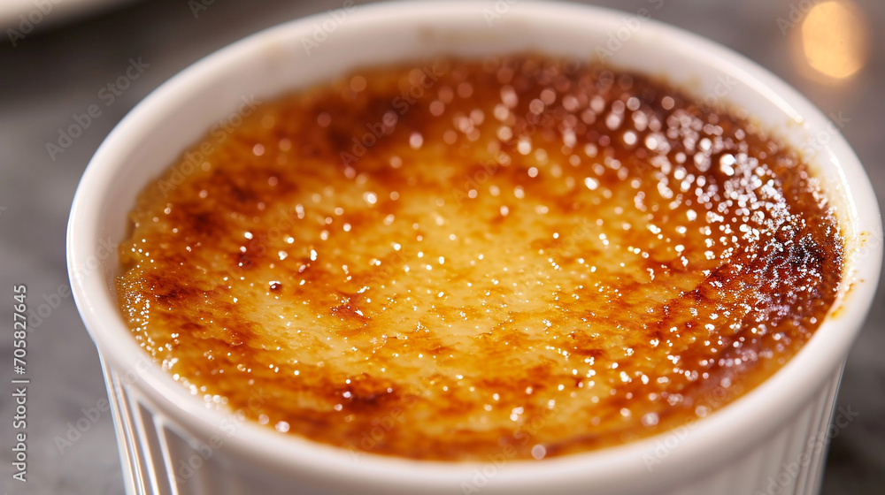 An ideal Creme Brulee dessert, beautiful presentation, the unusual color of caramel, and traced sugar. Homemade food, restaurant. Beautiful background. An ideal Creme Brulee dessert, beautiful presentation, the unusual color of caramel, and traced sugar. Homemade food, restaurant. Beautiful background.