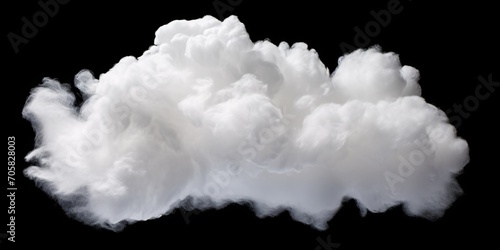 A cloudy day with a white fluffy cloud Generative AI photo
