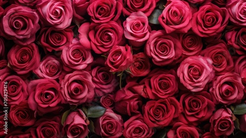 many red roses in a small bouquet Happy Valentine s Day Red rose flower wall background.