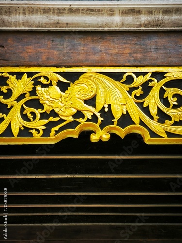 detail of the door of an ancient Malay castle