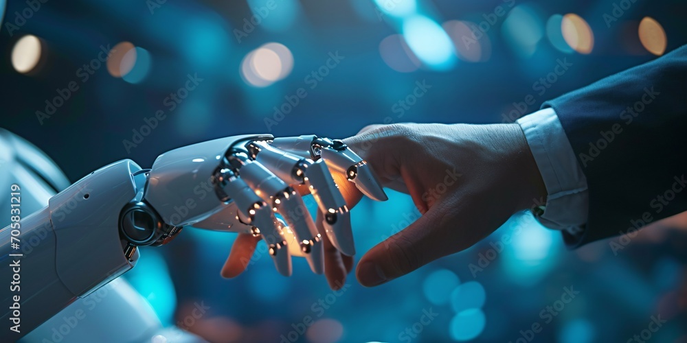 A businessman utilizes a digital AI chatbot as an assistant to access data and enhance business growth. A businessman utilizes a digital AI chatbot as an assistant to access data and enhance business growth.
