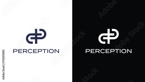 Elegant and classic abstract initial d p logo