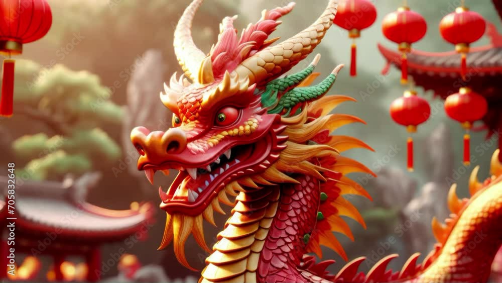Beautiful fantasy dragon. Year of the Dragon according to the eastern horoscope Beautiful fantasy dragon. Year of the Dragon according to the eastern horoscope