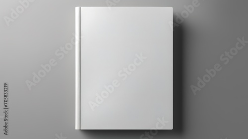 Notebook mockup, with place for your image, text or corporate identity details. Blank mock up with shadow on transparent background. Vector illustration. generative ai photo