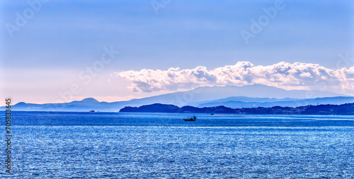 Colorful Fishing Boat Sagami Bay Pacific Ocean Izu Peninsula Kanagawa Japan