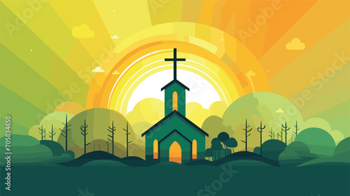 educational and inspirational aspects of a church in a vector art piece showcasing individuals engaged in Bible study, theological discussions, and inspirational talks. 