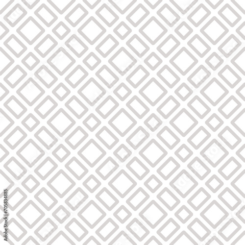 Vector seamless pattern with squares, rectangles, grid, lattice, repeat tiles. Simple minimalist beige and white background. Abstract minimal geometric texture. Subtle geo design for decor, textile