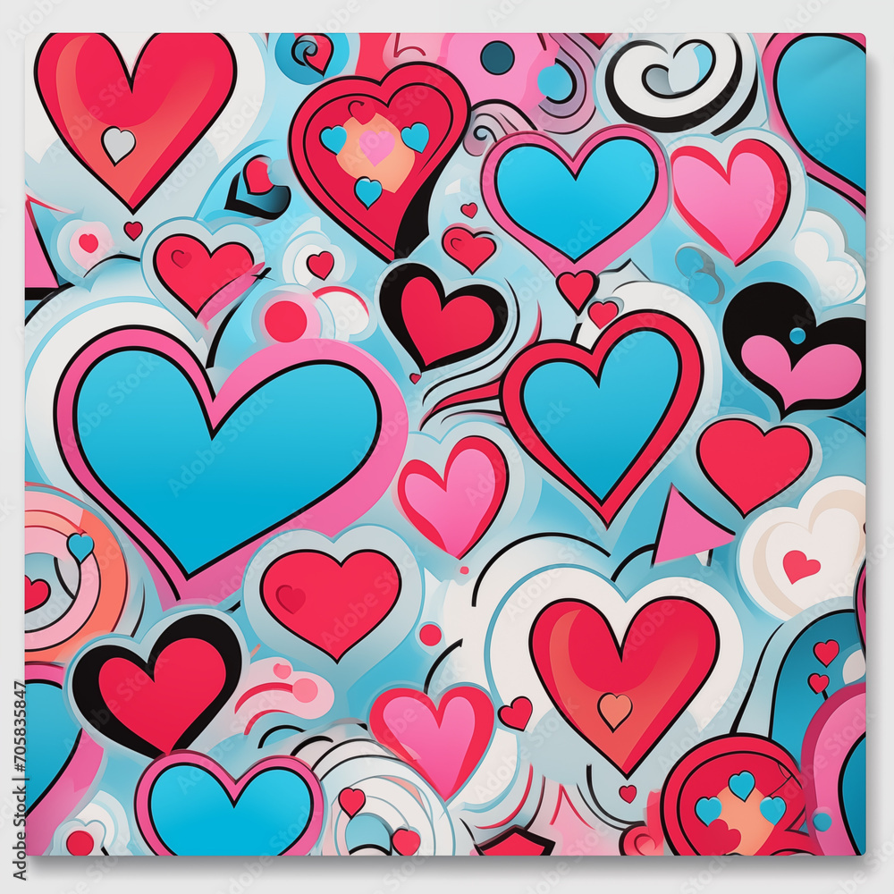 valentine hearts pattern background