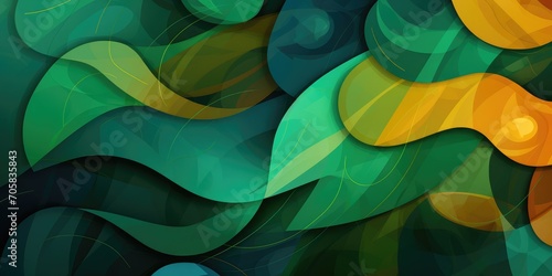 Abstract background in irish colors and patterns, March: Irish American Heritage Month