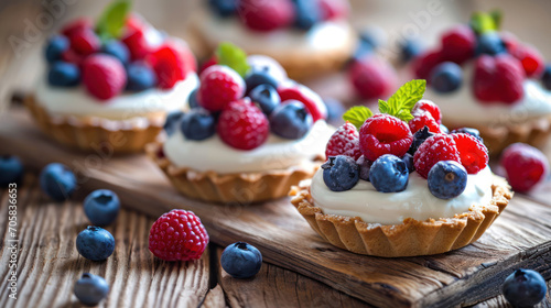 Tart dessert with berries