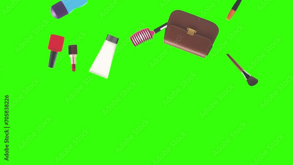 Animation design elements with women gadgets and wake-up green screen background Animation design elements with women gadgets and wake-up green screen background