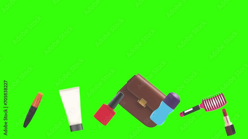Animation design elements with women gadgets and wake-up green screen background Animation design elements with women gadgets and wake-up green screen background
