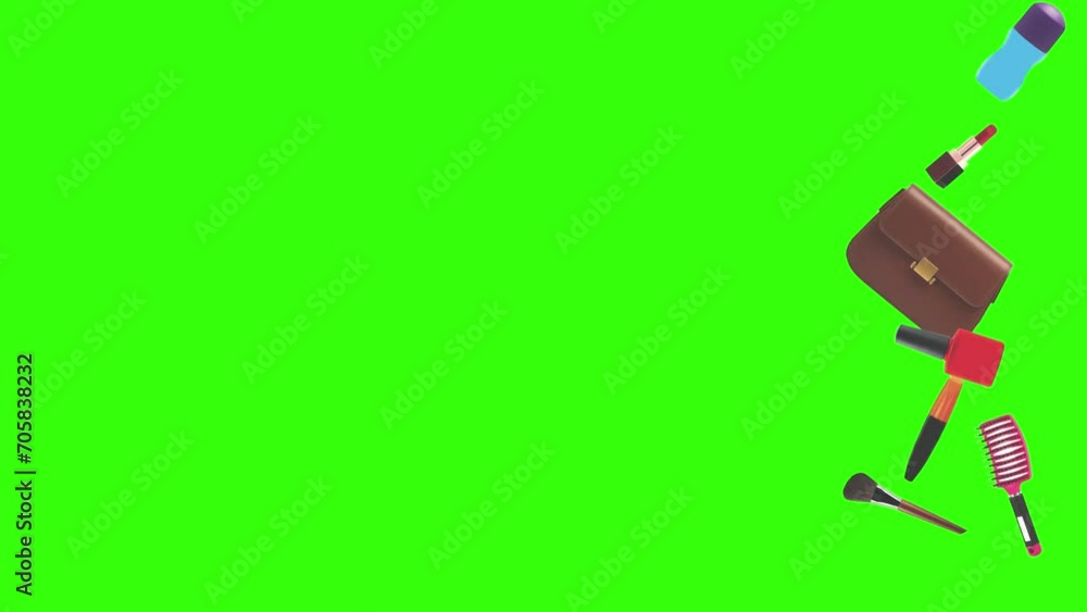 Animation design elements with women gadgets and wake-up green screen background Animation design elements with women gadgets and wake-up green screen background