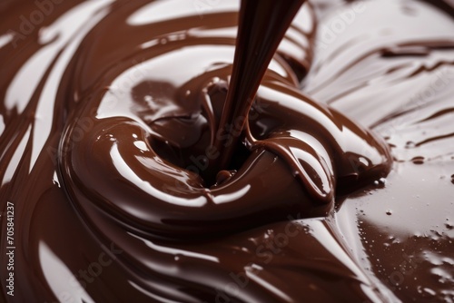 Flow Of Melted Dark Chocolate Is Mesmerizing