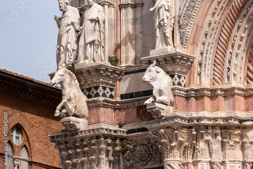 Facade decoration of the cathedral of Siena