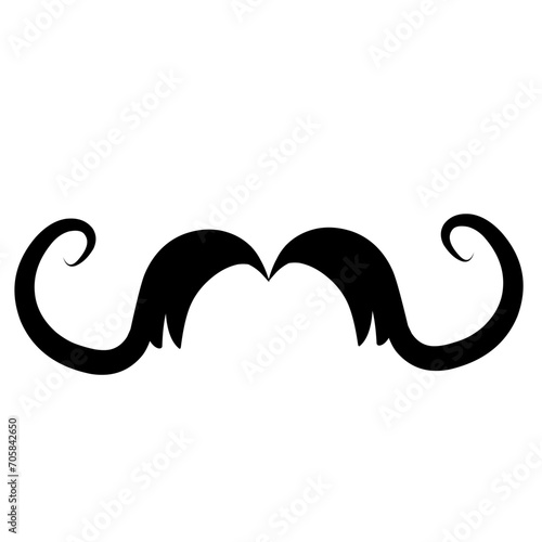 Moustache silhouette illustration