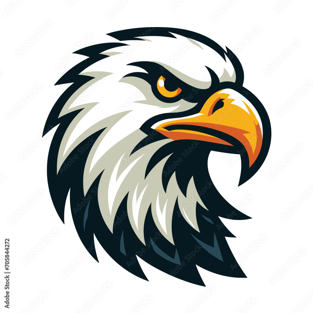 bird eagle hawk head logo mascot design vector illustration isolated on white background bird eagle hawk head logo mascot design vector illustration isolated on white background