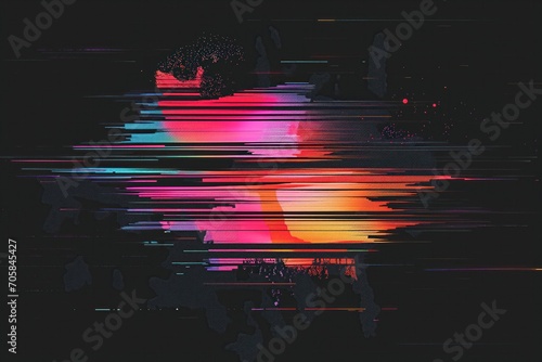 vhs neon distorted cyberpunk glitch wallpaper background photo